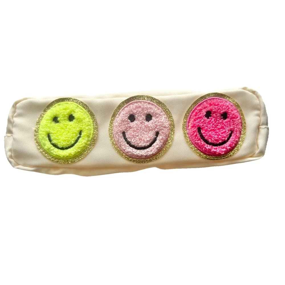 Pencil Bag Makeup Pouch Happy Face Smile Cosmetic Purse Storage Beauty Accessory